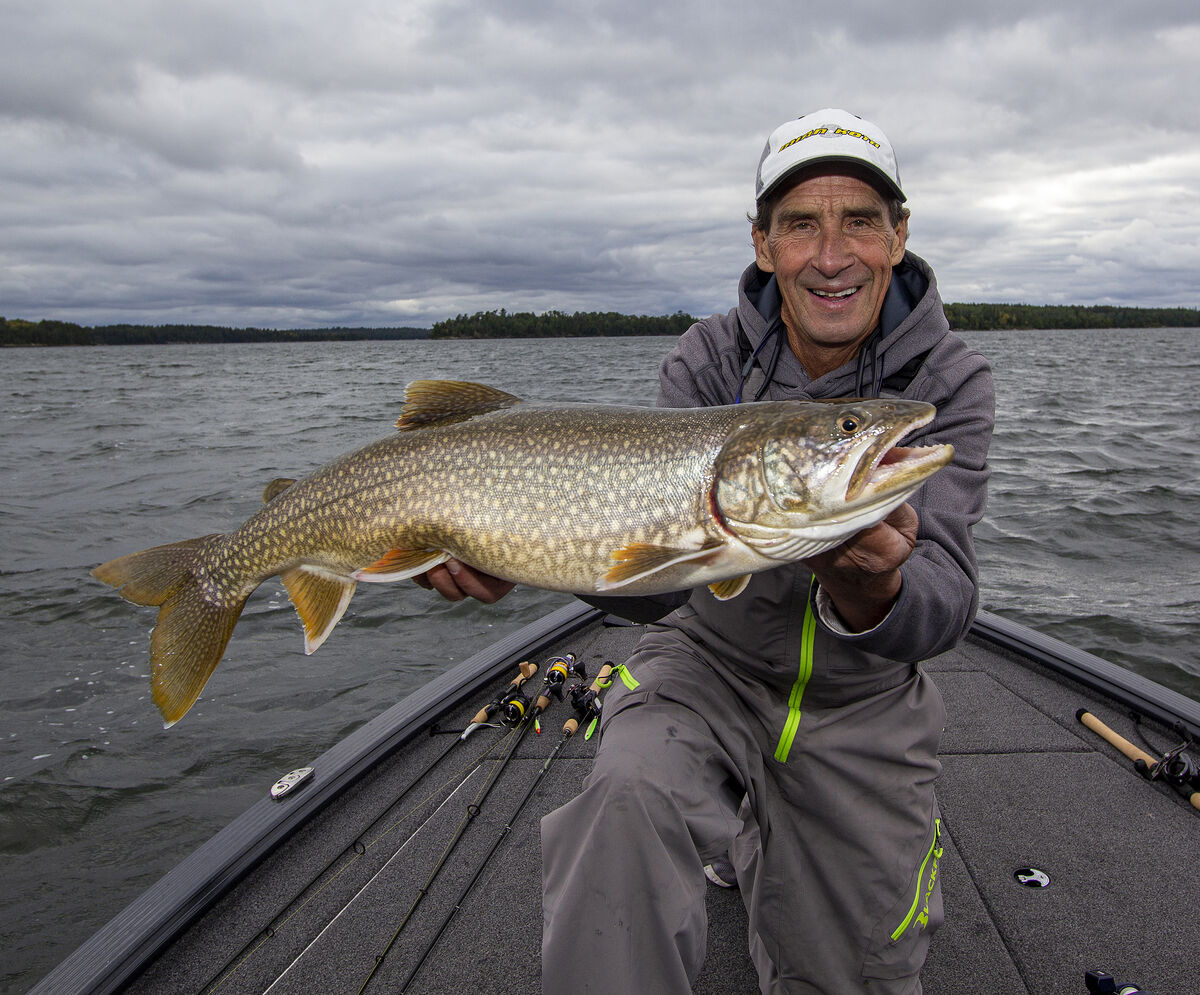 James Lindner with a Sunset Country lake trout