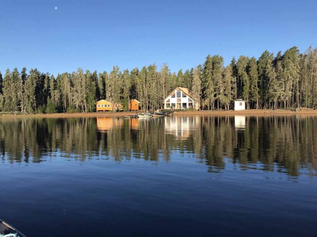 Fishing in the Canadian wilderness.