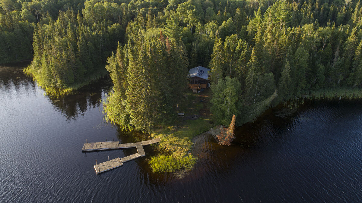 Aerial view of Lower Manitou Lake