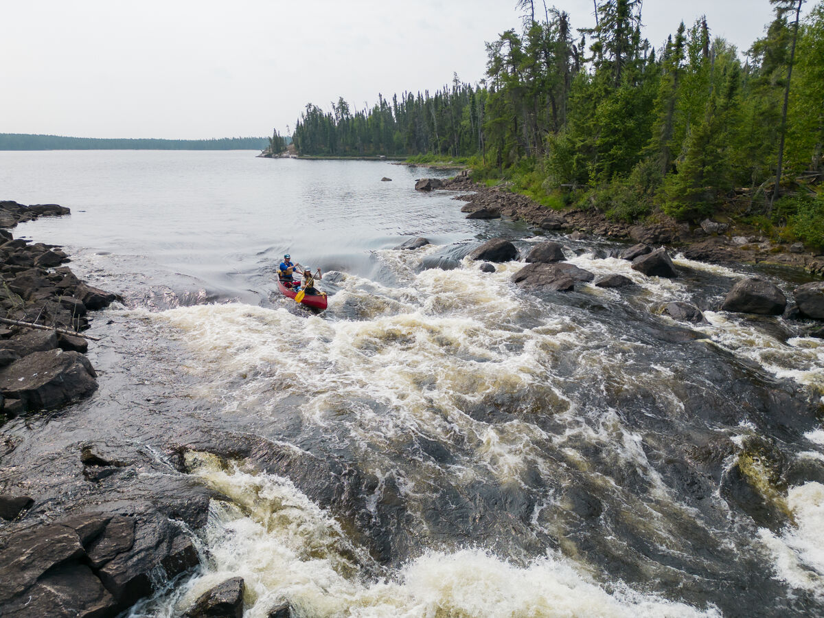 Whitewater rapids in Wabakimi Provincial Park.