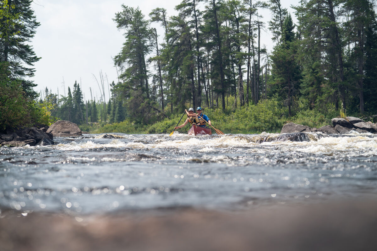 Paddling through Wabakimi Provincial Park