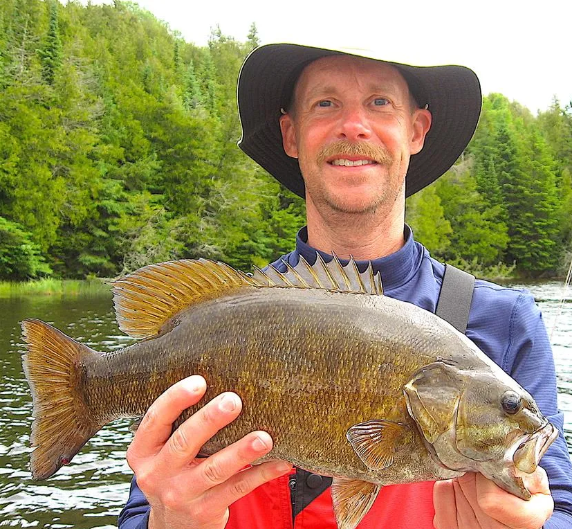 Smallmouth bass caught at Fide Lodge.