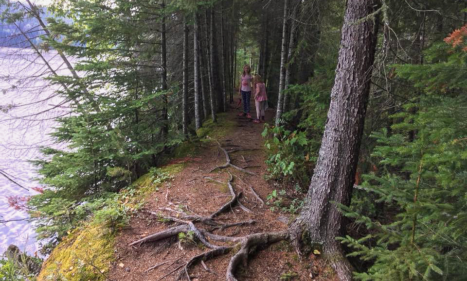 Ghost Lke hiking trails in Dryden