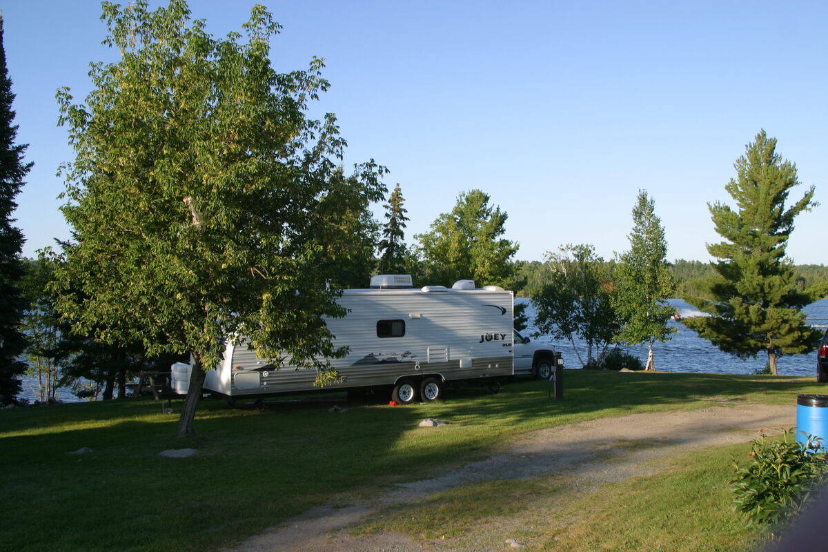 Lakeside camping in Northwestern Ontario.