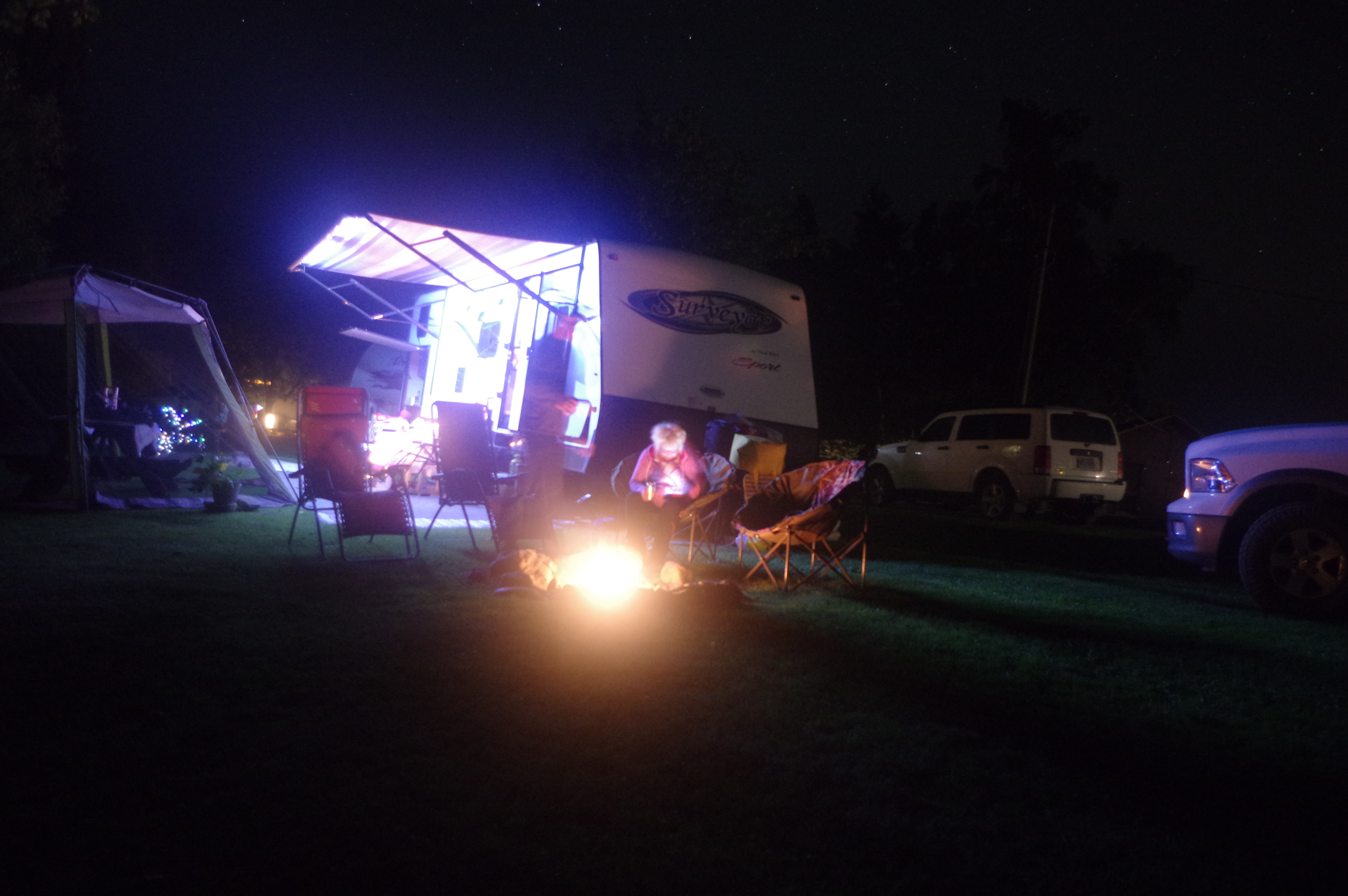 Camping under dark skies