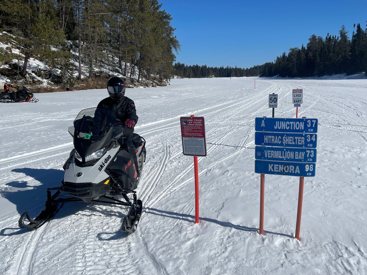Groomed Ontario Snowmobile Trails