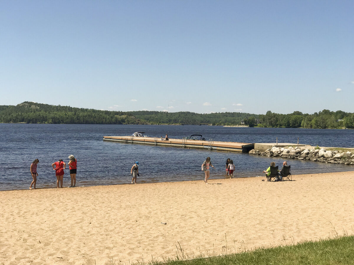Town Beach in Sioux Lookout, Ontario.