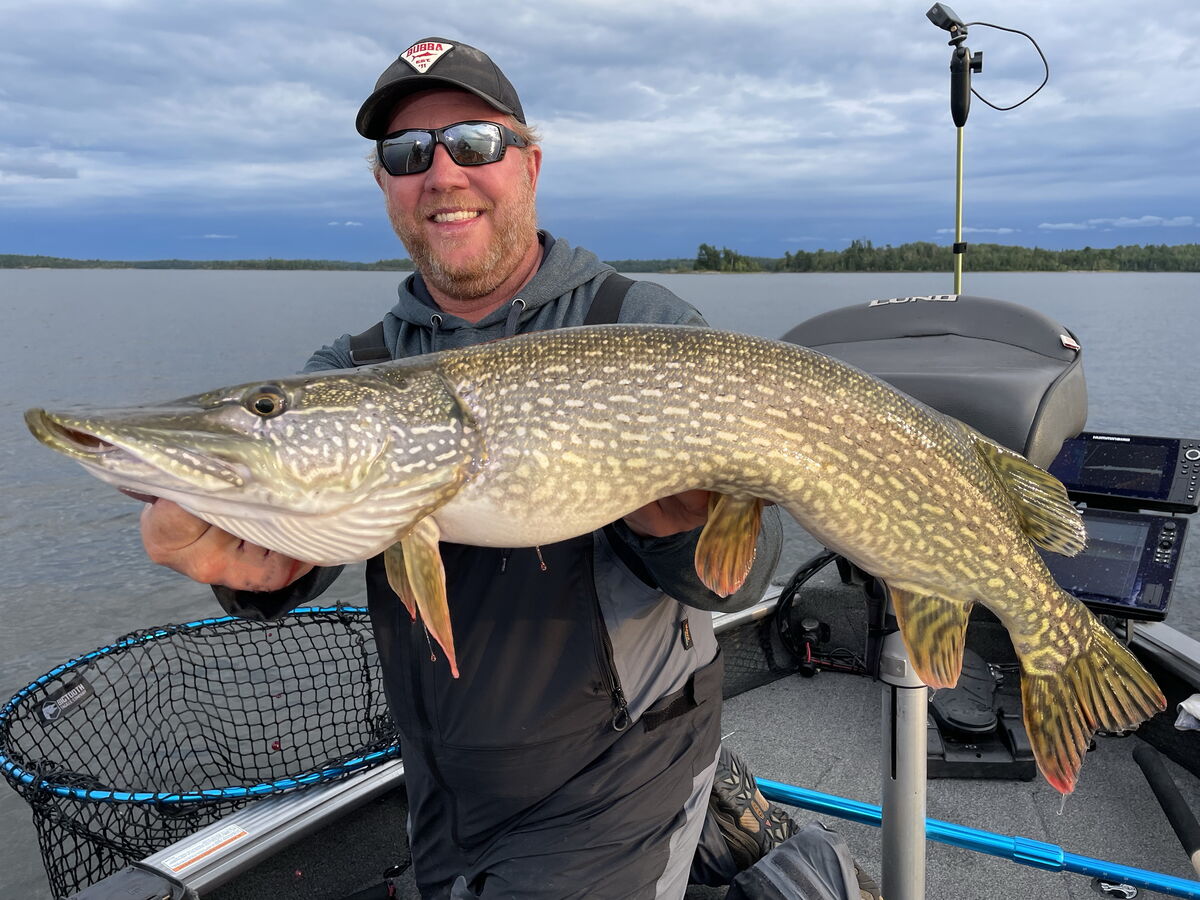 Mike Hehner with a trophy northern pike