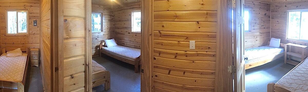 Beautiful lakeside cabin accommodations.