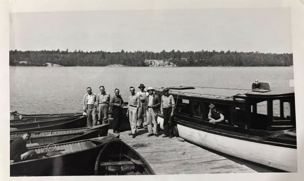 Fishing at King Island Lodge in the 1930s.