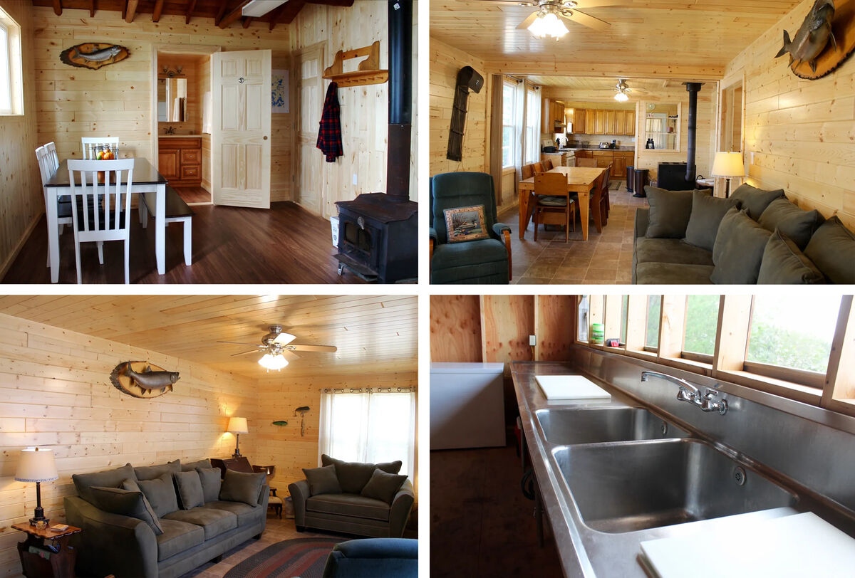 Modern cabins with all the amenities at Mother Rapids Fish Camps.