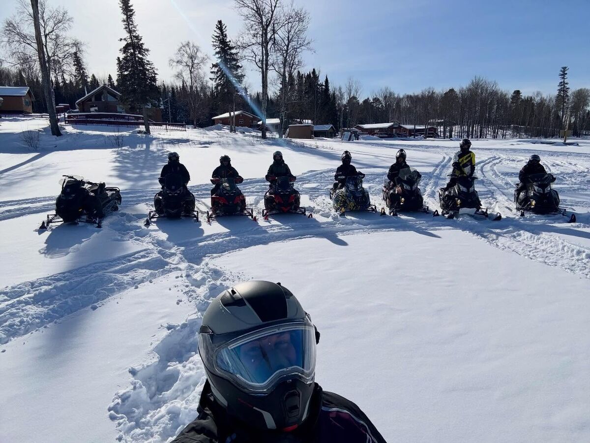 Snowmobiling near Sioux Lookout, Ontario.