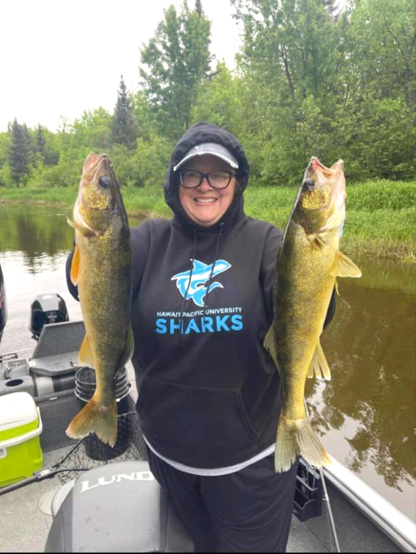 Walleye fishing at Perch Lake Lodge