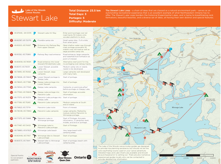 Stewart Lake Canoe Route near Kenora, Ontario.