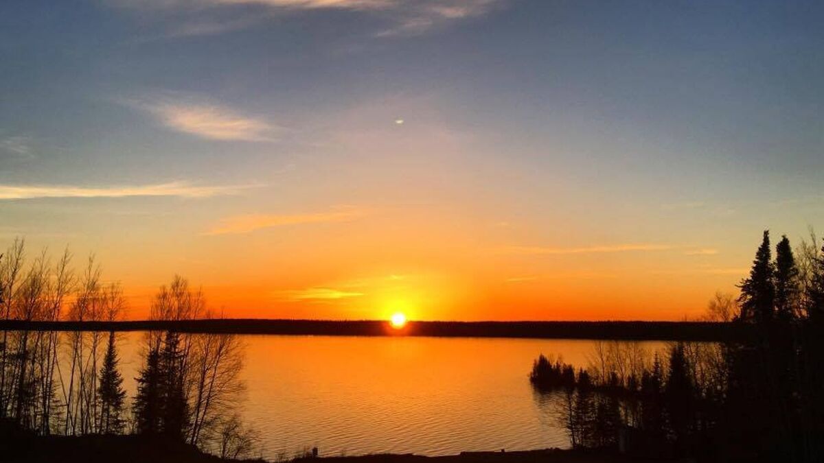 Sunset over Pickle Lake, Ontario, Canada