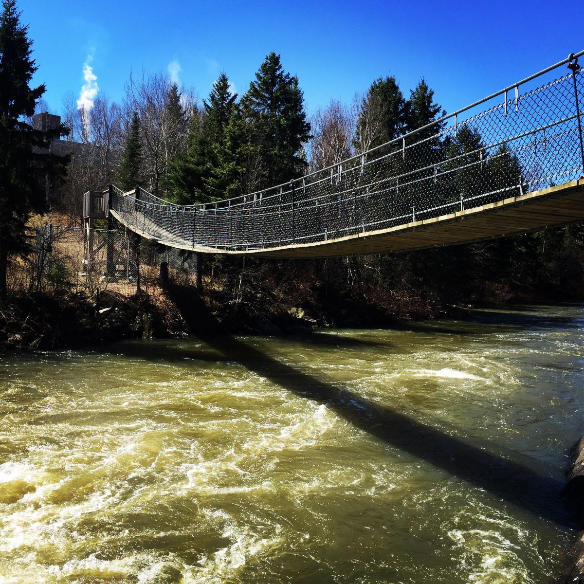 The Roy Wilson Suspension Bridge near Dryden, Ontario