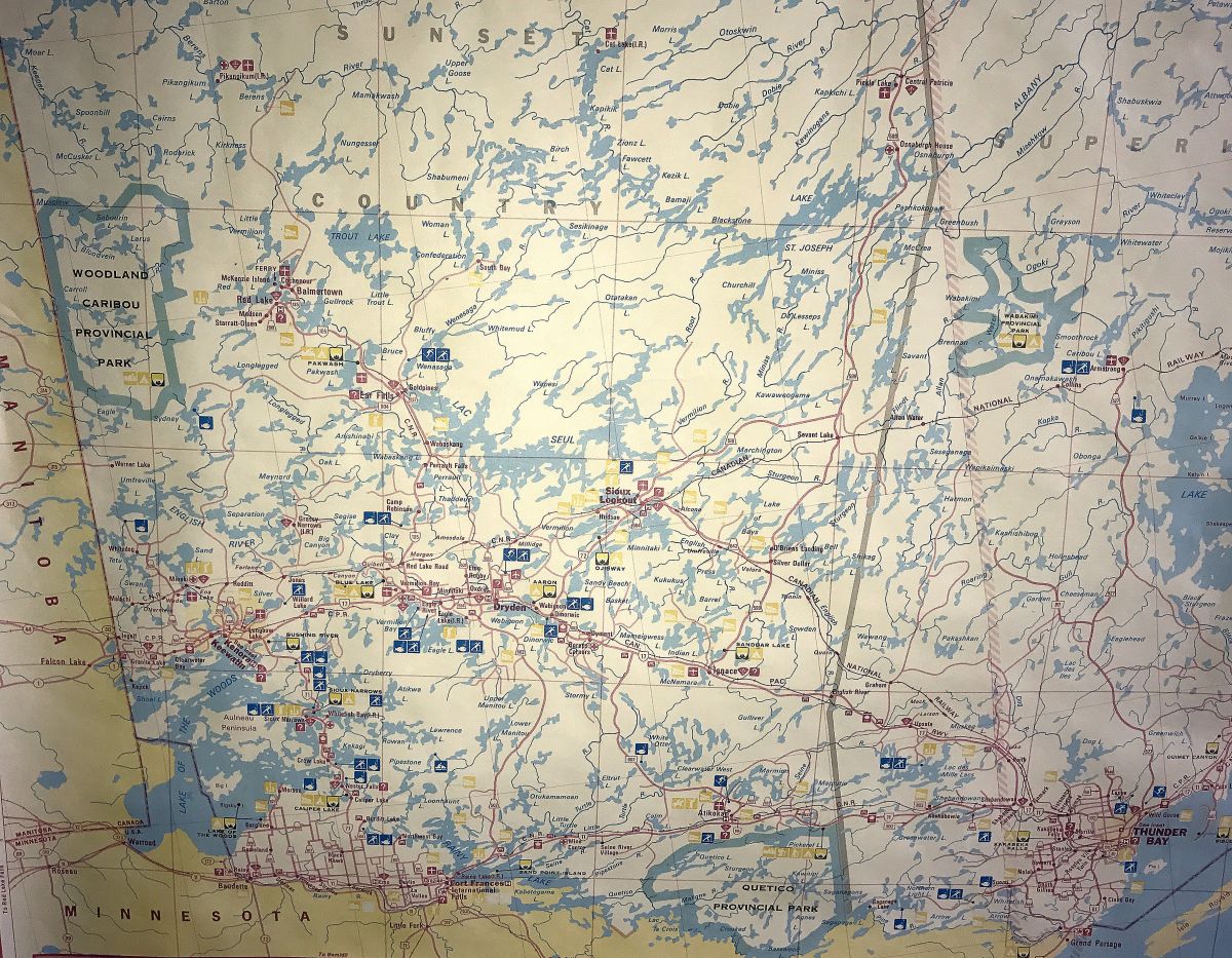 Map of Ontario's Sunset Country