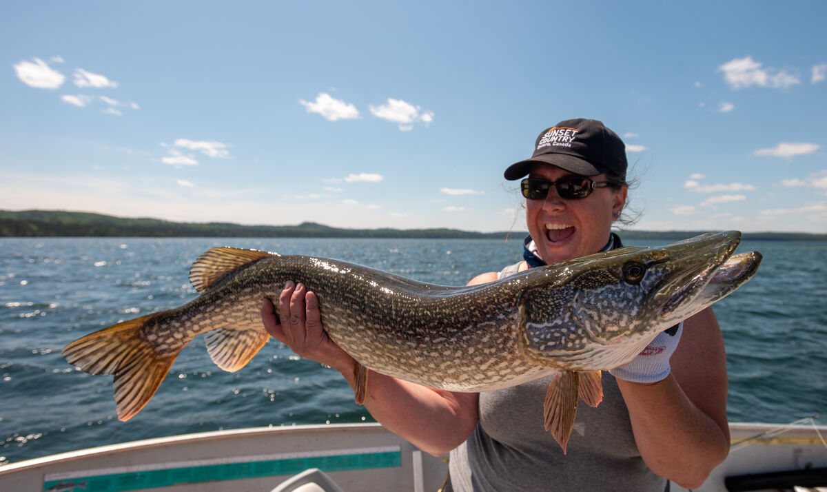 Women anglers love catching big northern pike too!