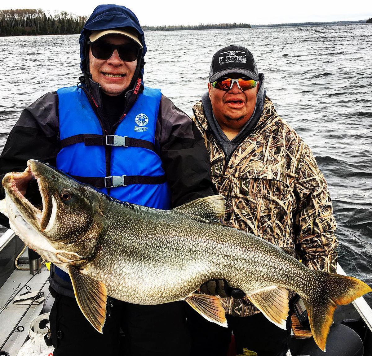 Lake trout fishing on Trout Lake, near Red Lake, ONtario