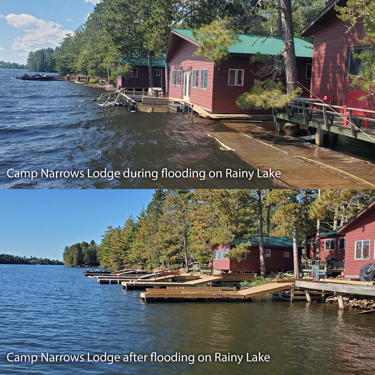 Camp Narrows Lodge flooding 2022