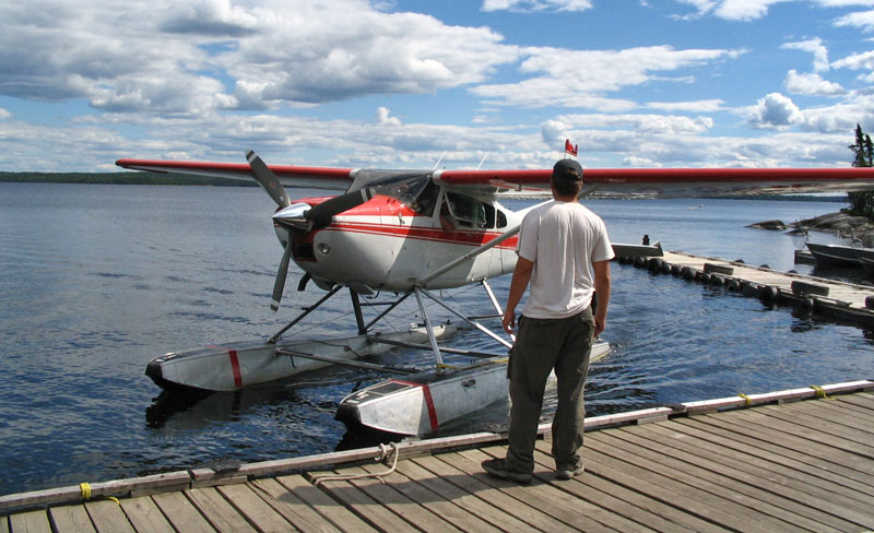 Fly into your cabin at Sydney Lake Lodge