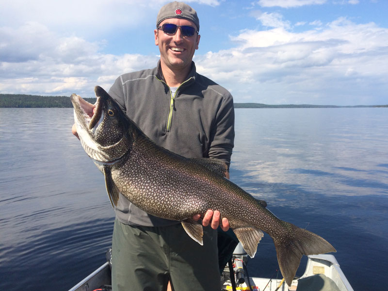 Lake trout fishing on Sydney Lake in Woodland Caribou Park