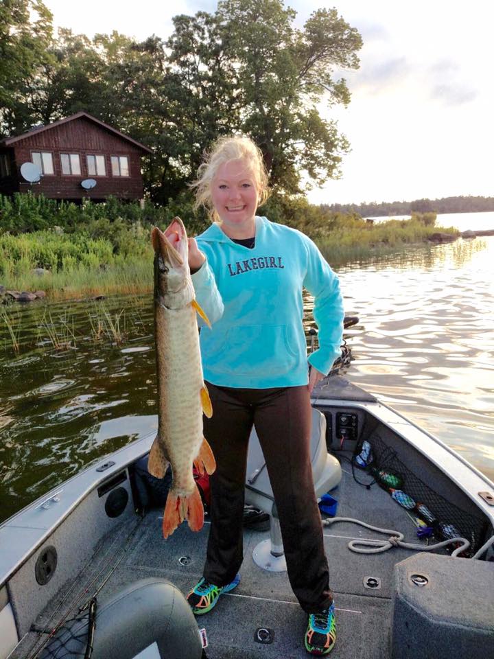 Muskie fishing on Sabaskong Bay, Lake of the Woods, Canada