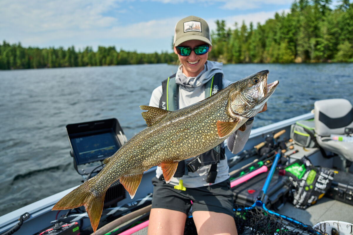 Trout fishing on Pipestone Lake