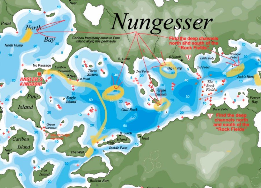 Map of Nungesser Lake