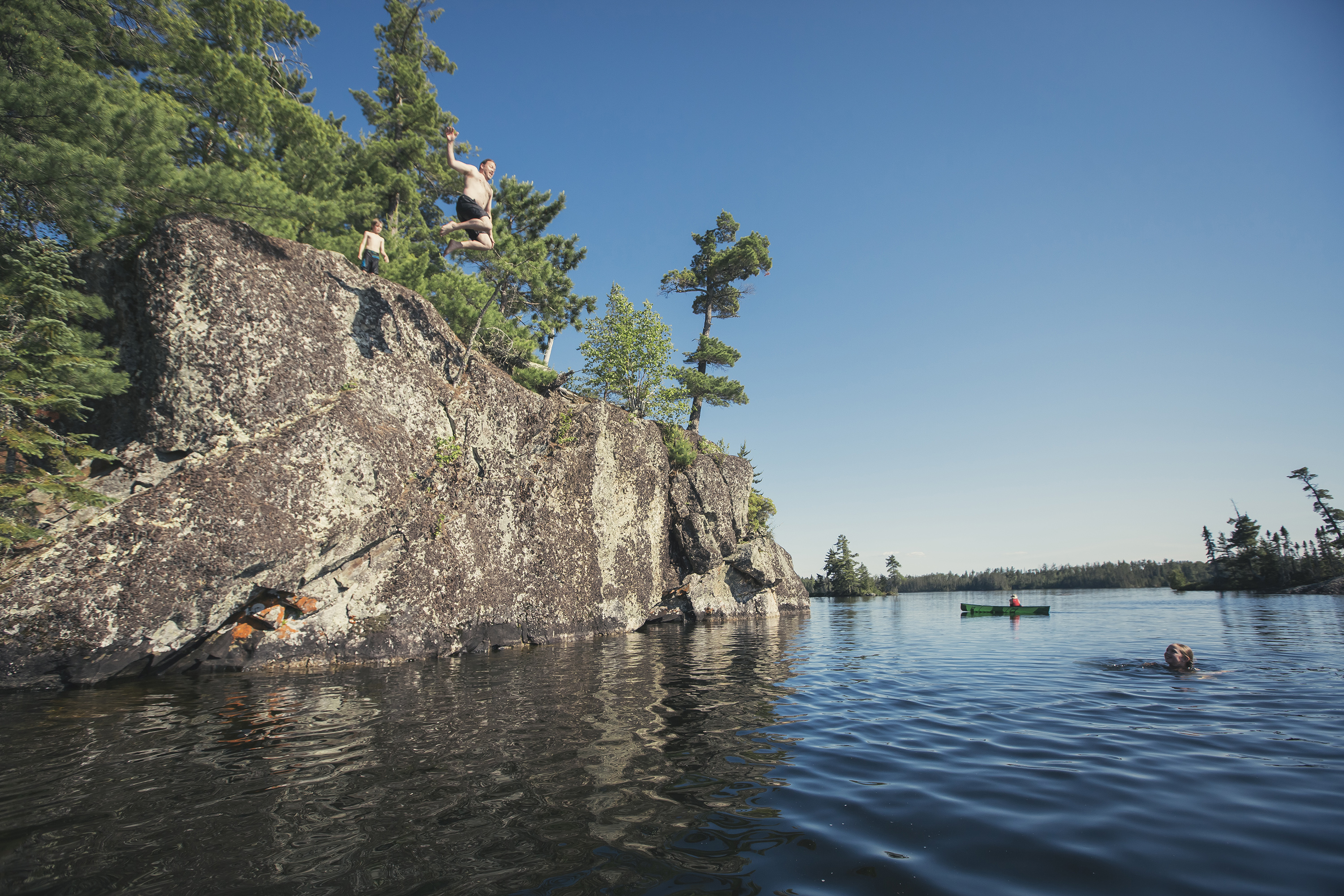 Swimming in Quetico Park.
